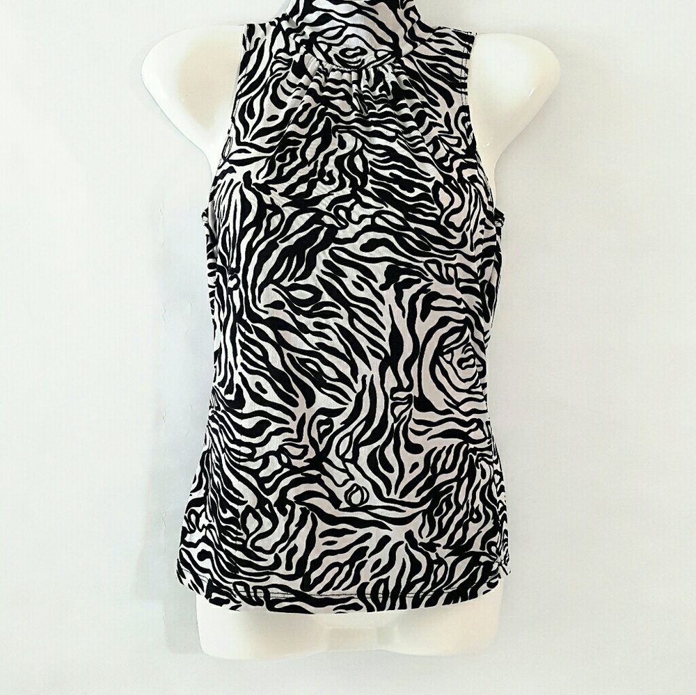 Zebra Pattern Sleevless Top